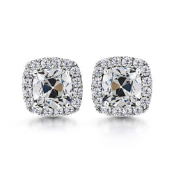 High-End 3-ct Fine Diamond Stud Earrings