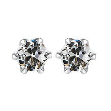 Stud Earrings 14 Karat White Gold with Fine Diamond – main view