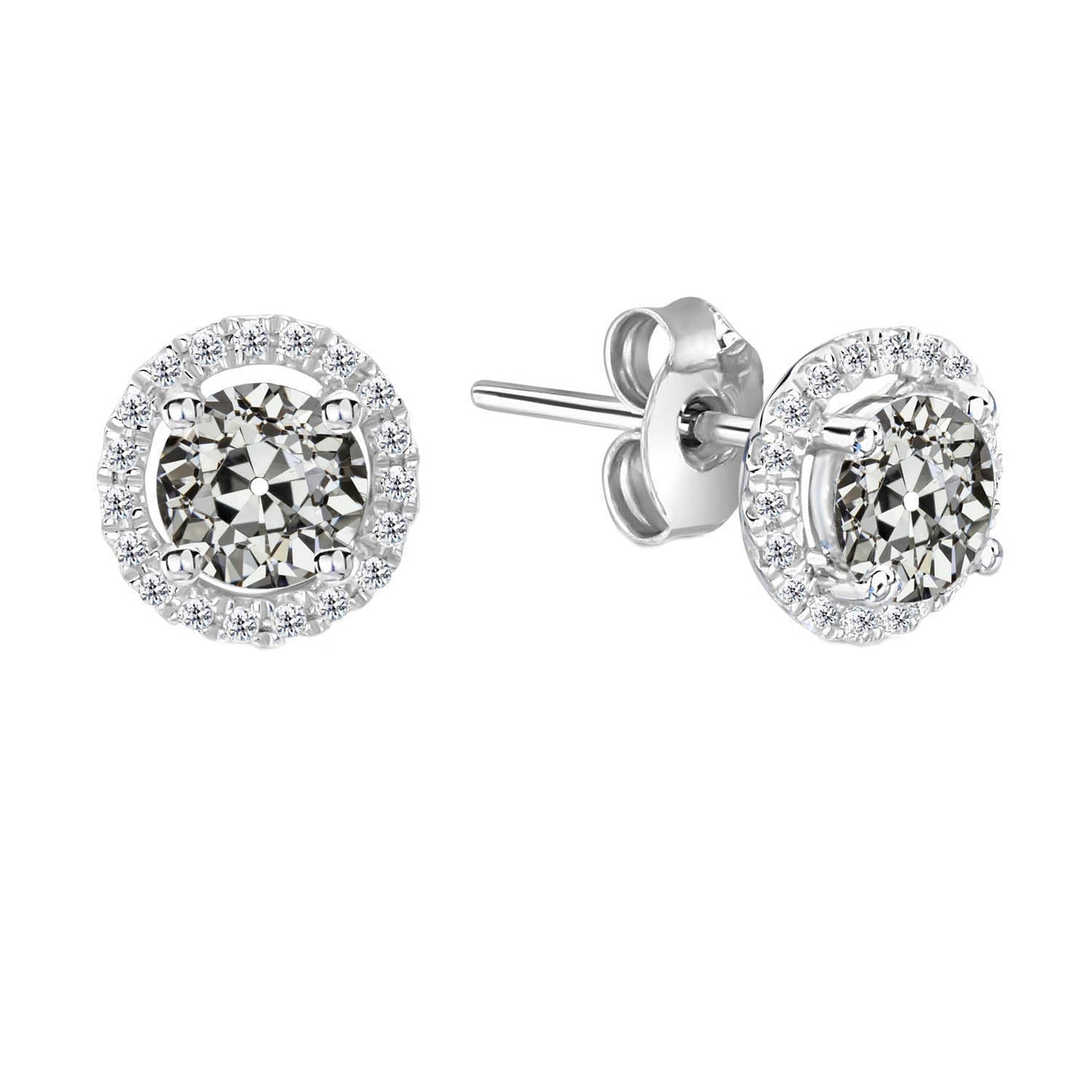 Drop Earrings 14 Karat White Gold with Diamond – main view