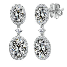 Fine Diamond Old Mine Cut Stud Earrings in 14K White Gold – main view