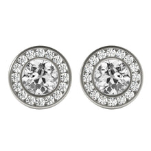 Natural Diamond Stud Earrings 6.50 ct 14 Karat White Gold – main view