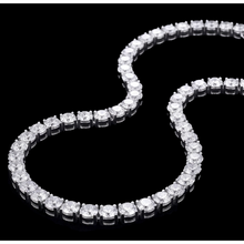 14K White Gold Lab Grown Diamonds Tennis Necklace 12 Carat