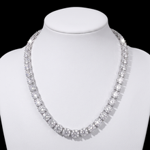 14K White Gold Lab Grown Diamonds Tennis Necklace 12 Carat