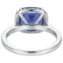 15.25 Ct Cushion Tanzanite With Natural Earth Mined Diamonds Ring Gold 14K