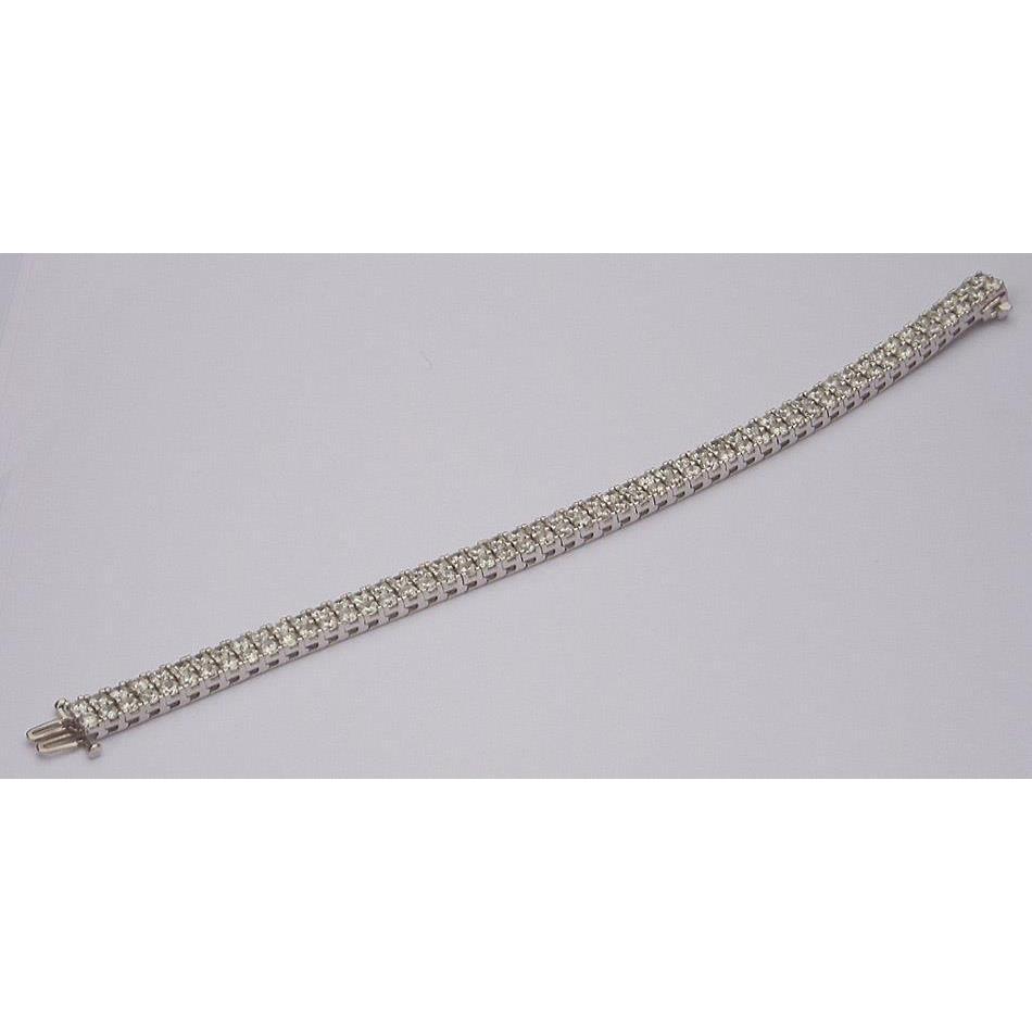 15 Carats Genuine Diamond Tennis Carpet Bracelet Vs 