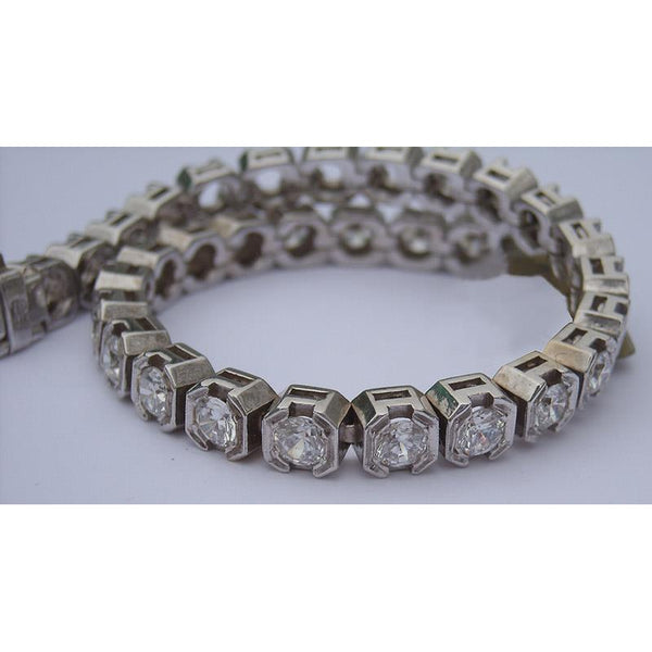 15 Carats Vs Diamond Half Bezel Real New Tennis Bracelet