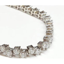15 Ct Round Cut Real Diamond Tennis Bracelet White Gold 14K Fine Jewelry