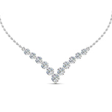 15 Ct Sparkling Round Cut Genuine Diamonds Women Necklace 14K White Gold