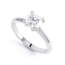 1.50 Ct Solitaire Asscher Natural Earth Mined Diamond Engagement Ring White Gold 14K