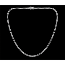 15 Carat Lab Grown Tennis Necklace 22 Inch Chain White Gold 14K