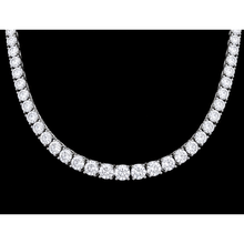 15 Carat Lab Grown Tennis Necklace 22 Inch Chain White Gold 14K