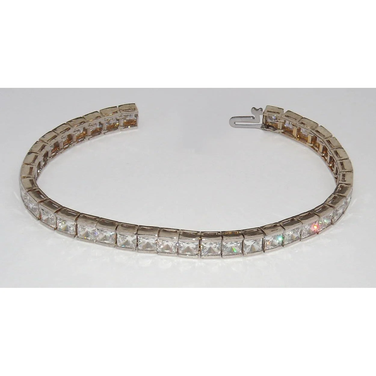 16.20 Ct. Real Diamonds Tennis Bracelet Princess Diamonds