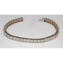16.20 Ct. Real Diamonds Tennis Bracelet Princess Diamonds