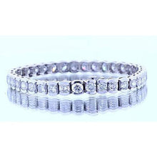 16.45 Carats Round Diamond Genuine Tennis Bracelet White Gold 14K