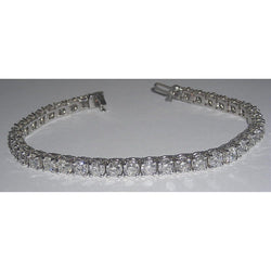 16.72 Ct. Genuine Diamond Tennis Bracelet Jewelry White Gold 14K