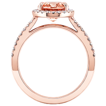 17.25 Ct Oval And Round Cut Morganite With Natural Earth Mined Diamonds Ring Rose Gold