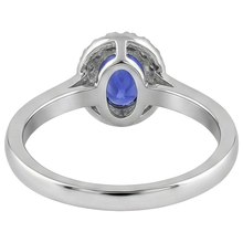17 Carats Oval Tanzanite With Round Natural Earth Mined Diamonds Ring Gold White 14K
