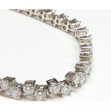19 Ct Prong Set Round Real Diamond Tennis Bracelet Solid White Gold 14K