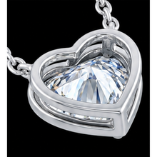 1 Carat Lab Grown Heart Pendant 14K White Gold