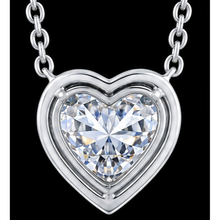 1 Carat Lab Grown Heart Pendant 14K White Gold