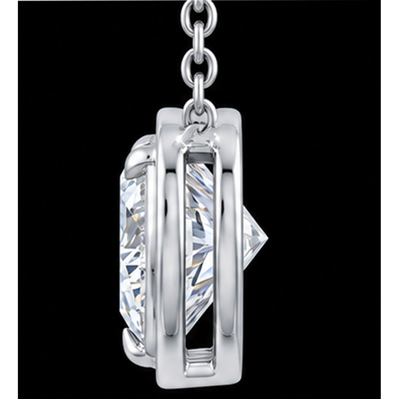 1 Carat Lab Grown Heart Pendant 14K White Gold