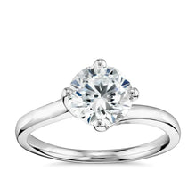 1 Carat Round Cut Solitaire Genuine Natural Earth Mined Diamond Wedding Lady Ring 4 Prongs