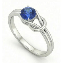 1 Carat Solitaire Blue Sapphire White Gold 14K Fancy Ring Jewellery New