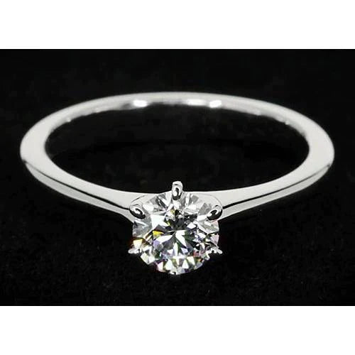 1 Carat Thin Band Natural Earth Mined Diamond Engagement Ring