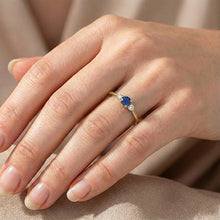 1 Carat Three Stone Natural Earth Mined Diamond Engagement Ring 14K Yellow Gold
