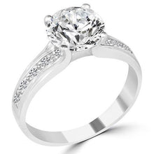1.20 Carats Round Natural Diamond Engagement Ring White Gold 14K