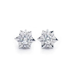 1.20 Carats Round Natural Diamond Stud Earring 14K White Gold New