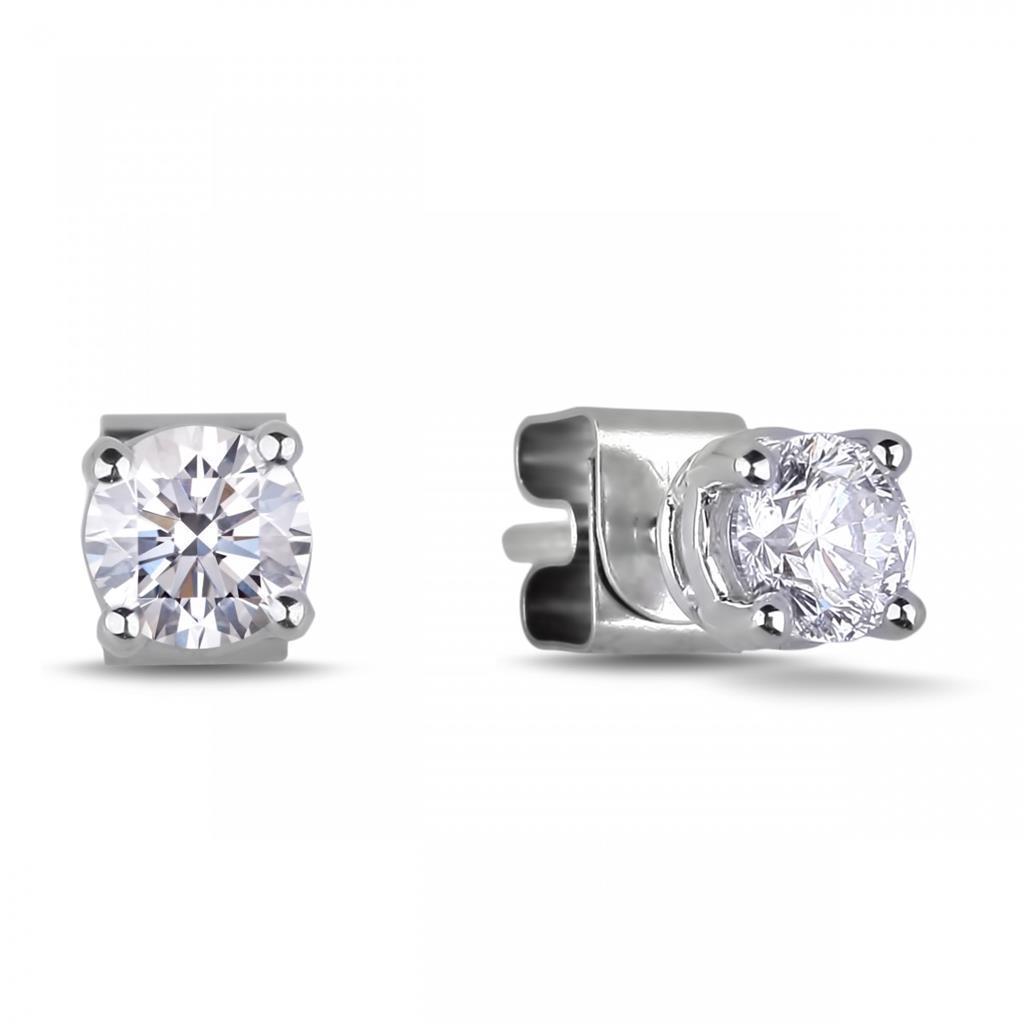1.20 Carats Round Real Natural Earth Mined Diamond Stud Earring Jewellery