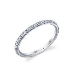 1.20 Ct Brilliant Cut Sparkling  Genuine Diamonds Wedding Band White Gold 14K