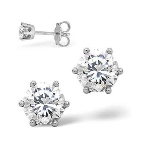 1.20 Ct Genuine Round Diamonds Platinum Stud Earring