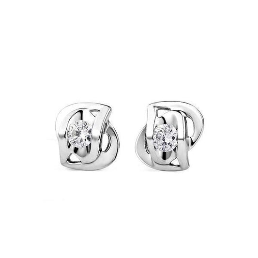 1.20 Ct Real Diamond Stud Earrings White Gold