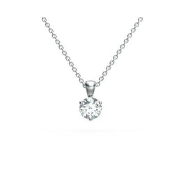 1.20 Ct. Women Natural Round Diamond Necklace Pendant Solid Gold Fine Jewelry