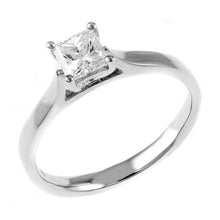 1.25 Carats Solitaire Princess Genuine Diamond Engagement Ring White Gold 14K