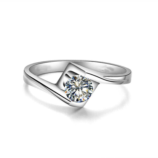 1.25 Ct Solitaire Gorgeous Brilliant Cut Real Diamond Engagement Ring