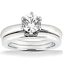 1.25 Ct. Real Diamonds Solitaire Engagement Ring Set Ladies Jewelry New
