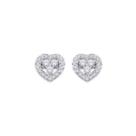1.26 Ct Round Brilliant Cut Natural Diamond Women Stud Halo Earring