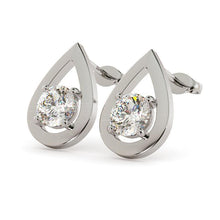 1.3 Ct  Natural Round Diamond Earring 14K White Gold
