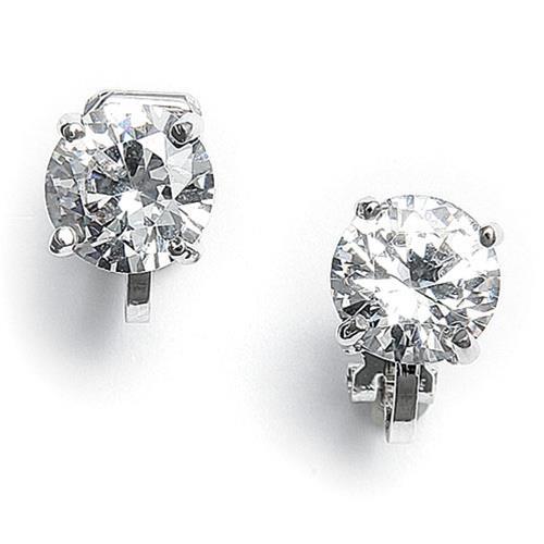 1.3 Ct Round Brilliant Natural Diamond Stud Earring 14K White Gold