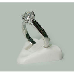 1.30 Carat Genuine Diamond Solitaire Ring White Gold 14K