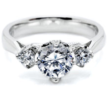 1.30 Ct Three Stone Round Real Natural Earth Mined Diamond Wedding Ring 14K White Gold