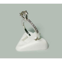 1.35 Carats Round Real Diamond Anniversary Ring 14K White 