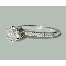 1.35 Carats Round  Anniversary Ring 14K White Gold