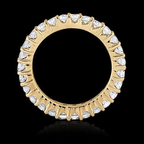 1.35 Ct Round Diamond Eternity Band 14K Yellow Gold