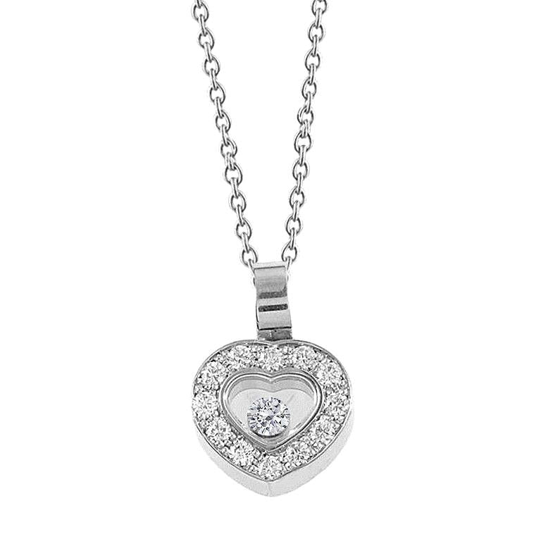 1.4 Ct Round Genuine Brilliant Diamond Heart Shape Pendant Necklace