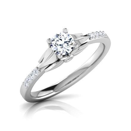 1.40 Carats Round Cut Real Diamond Engagement Ring White Gold 14K