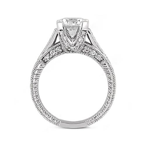 1.43 Ct. G VS1 Round Real Diamond Engagement Ring Gold Jewelry